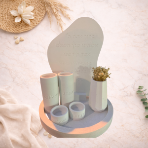 מעמד שבת מועצה - להדלקת נרות, 4 נרות ומוצר דקורטיבי