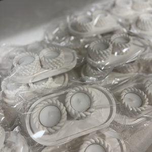 מגש לנרות כולל ברכה בחריטה