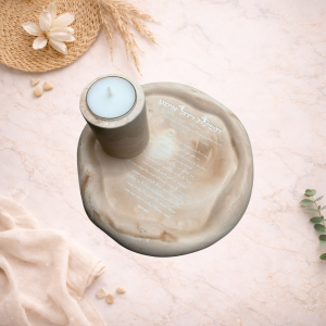 מגש להדלקת נר 40 יום לרחל אמנו – תפילה, אמונה ותקווה ✨