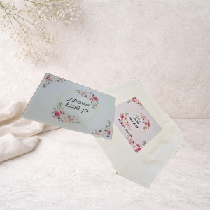 מגש זכוכית וכיסוי תואם