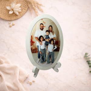 מסגרת תמונה אובלית או מלבן מעוצבת בהתאמה אישית